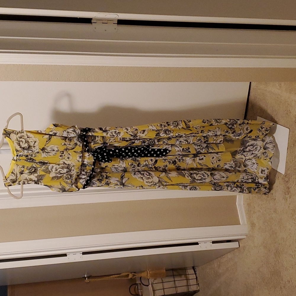 3. Shelby +Palmer long yellow print dress